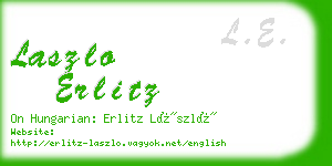 laszlo erlitz business card